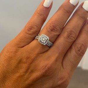 3 Ring Diamond Wedding Ring Wht Gold